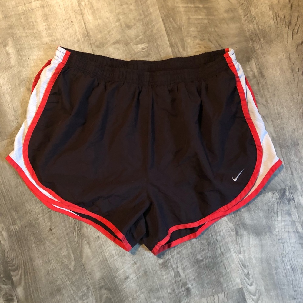 Nike Dri Fit Tempo running shorts. Size XL. Brown and orange